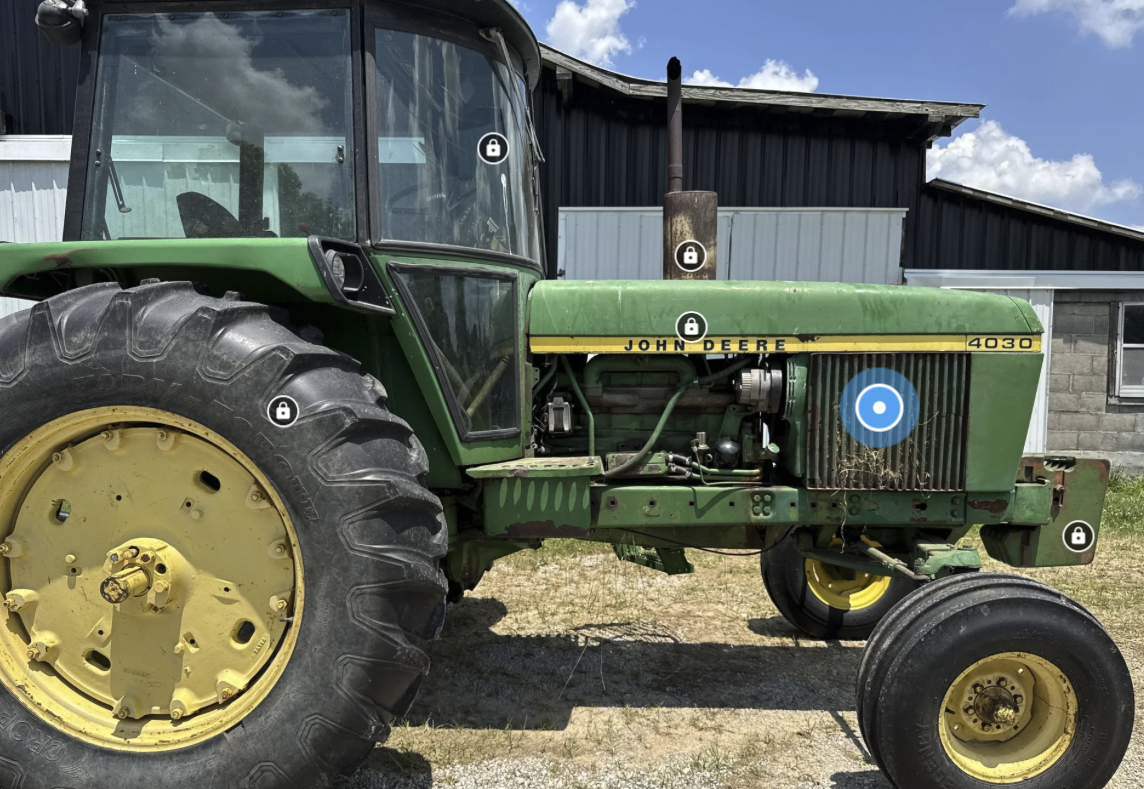 Tractor with Round Baler VR scene